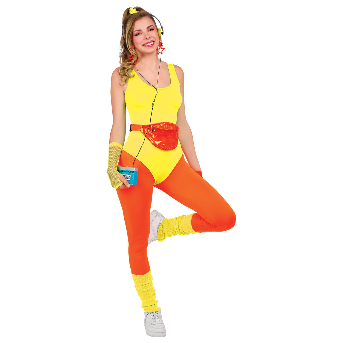 NINGBO NIKO IMP & EXP CO., LTD. Costumes Aerobics Queen Costume for Adults, Orange Leggings