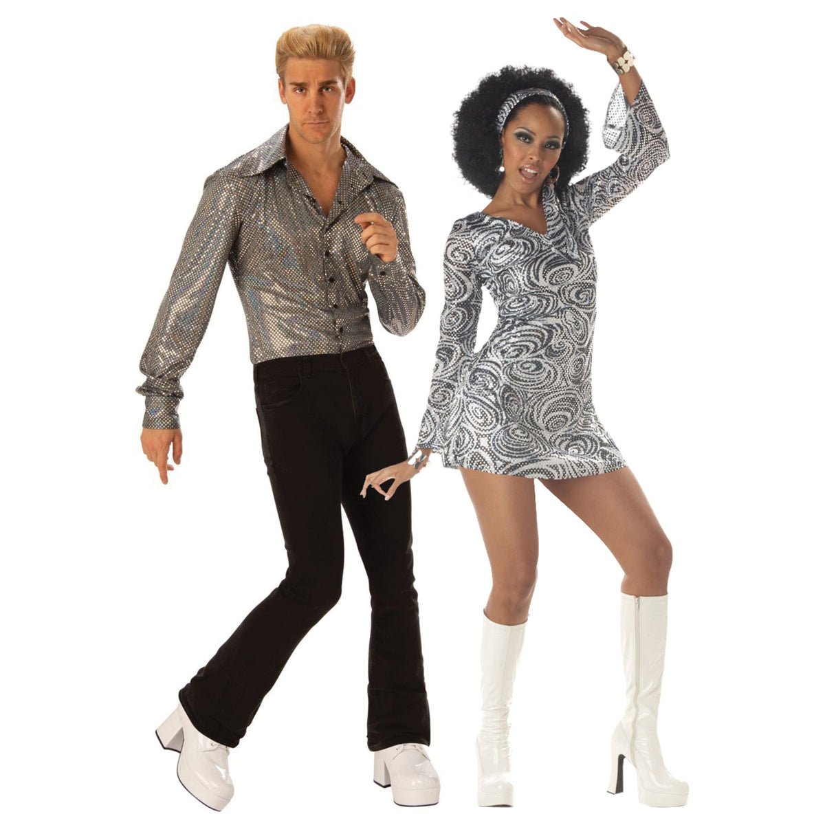 Party Expert 1960's Disco Couple Costumes 715410142