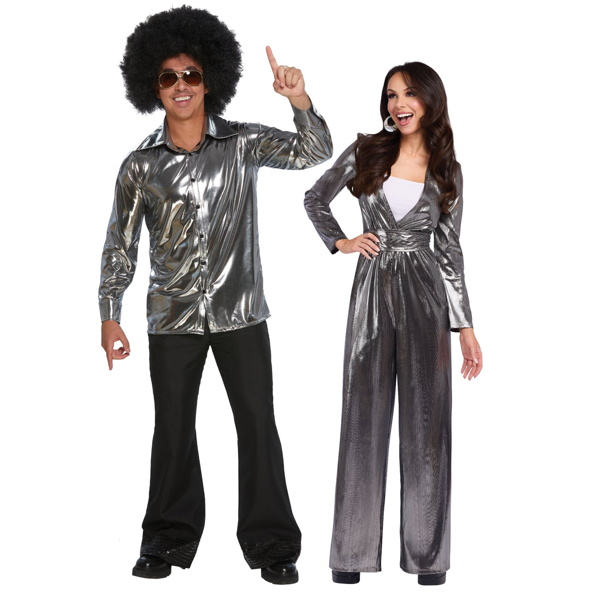 PARTY EXPERT 1970's Disco Couple Costumes 715410142