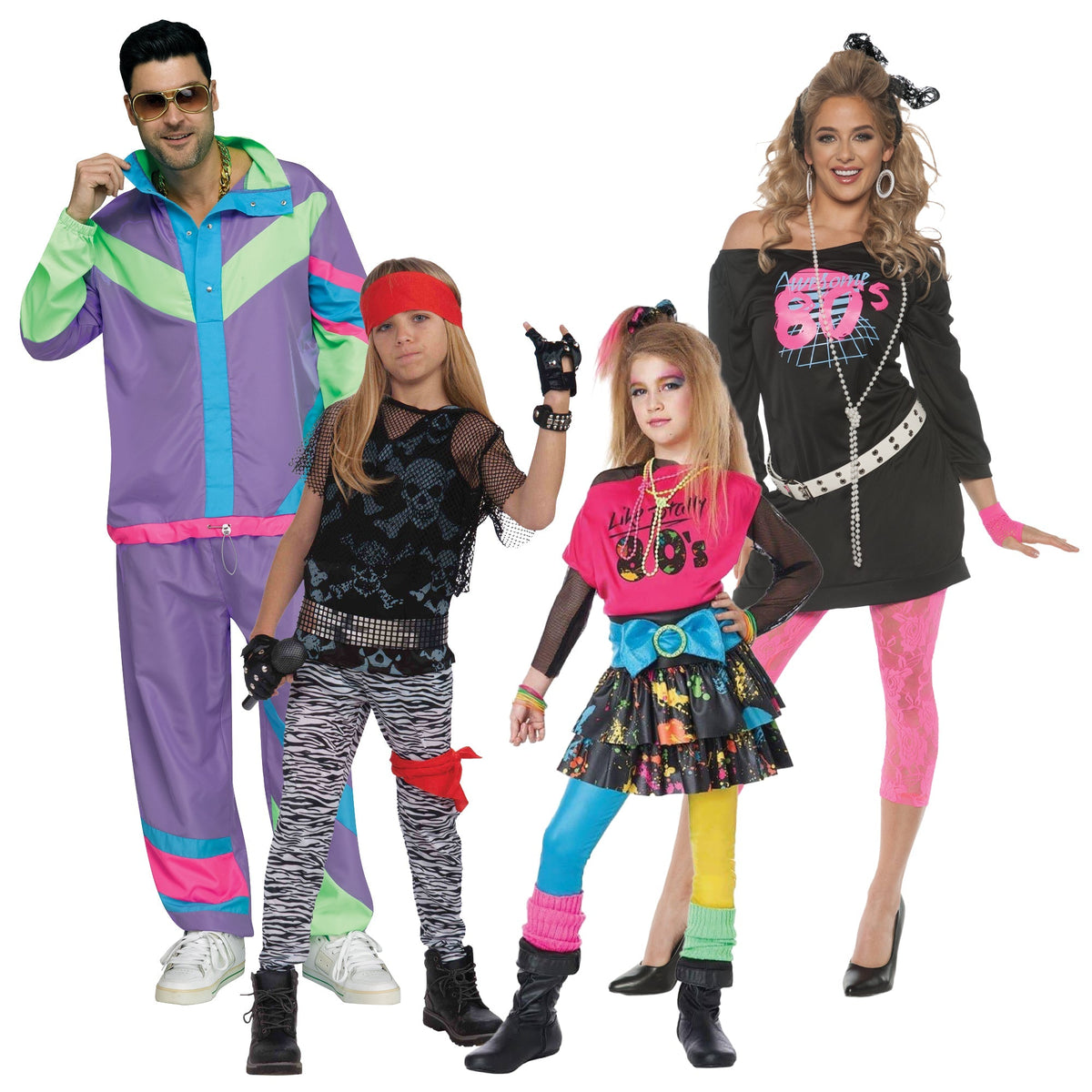 Party Expert 1980's Family Costumes