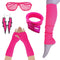 PARTY EXPERT 80s Pink Neon Costume Accessory Kit for Adults 761478056