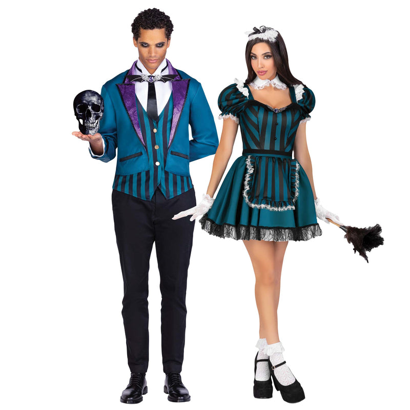 Party Expert Butler and Maid Couple Costumes 715414433