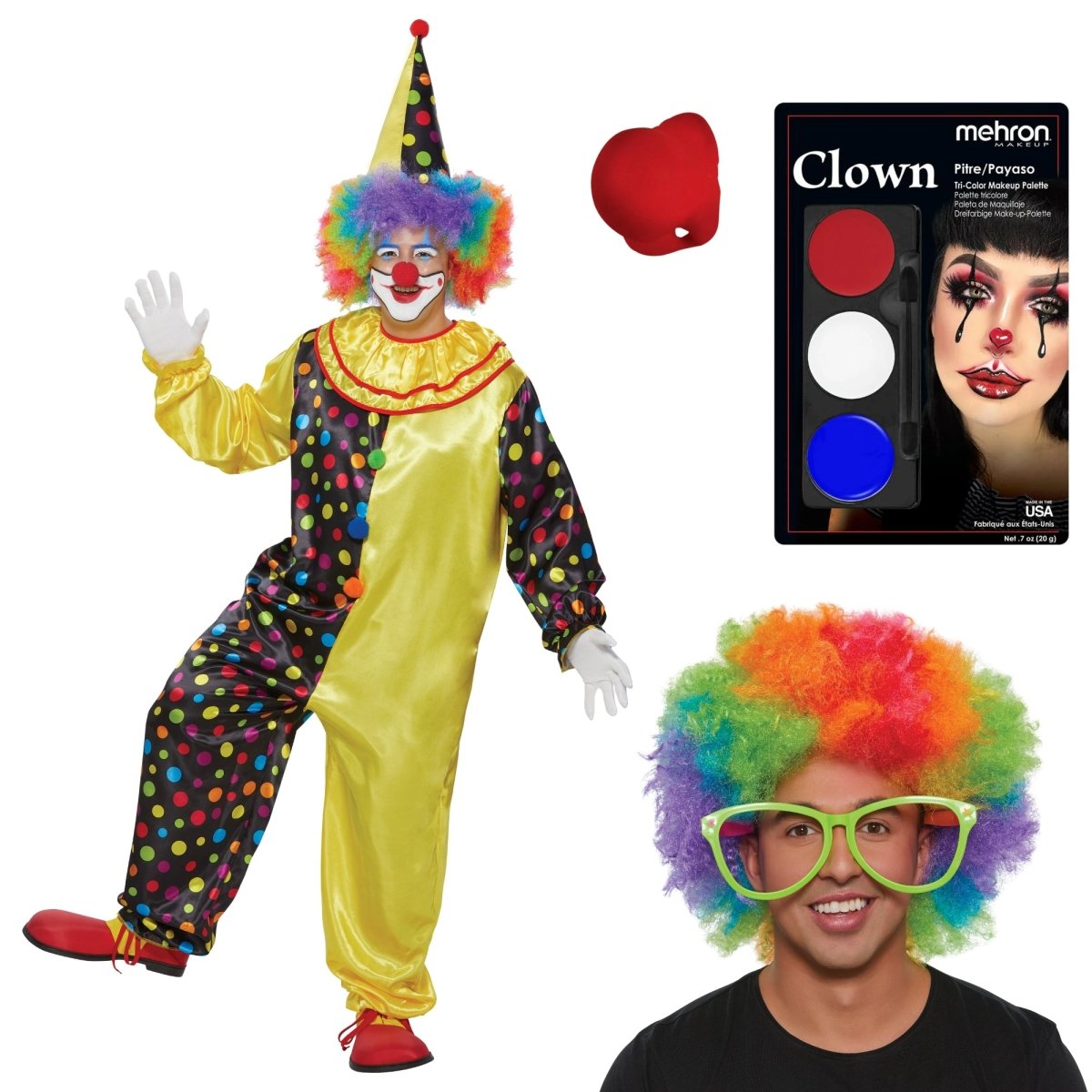 PARTY EXPERT Clown Costume Kit for Adults 737526770