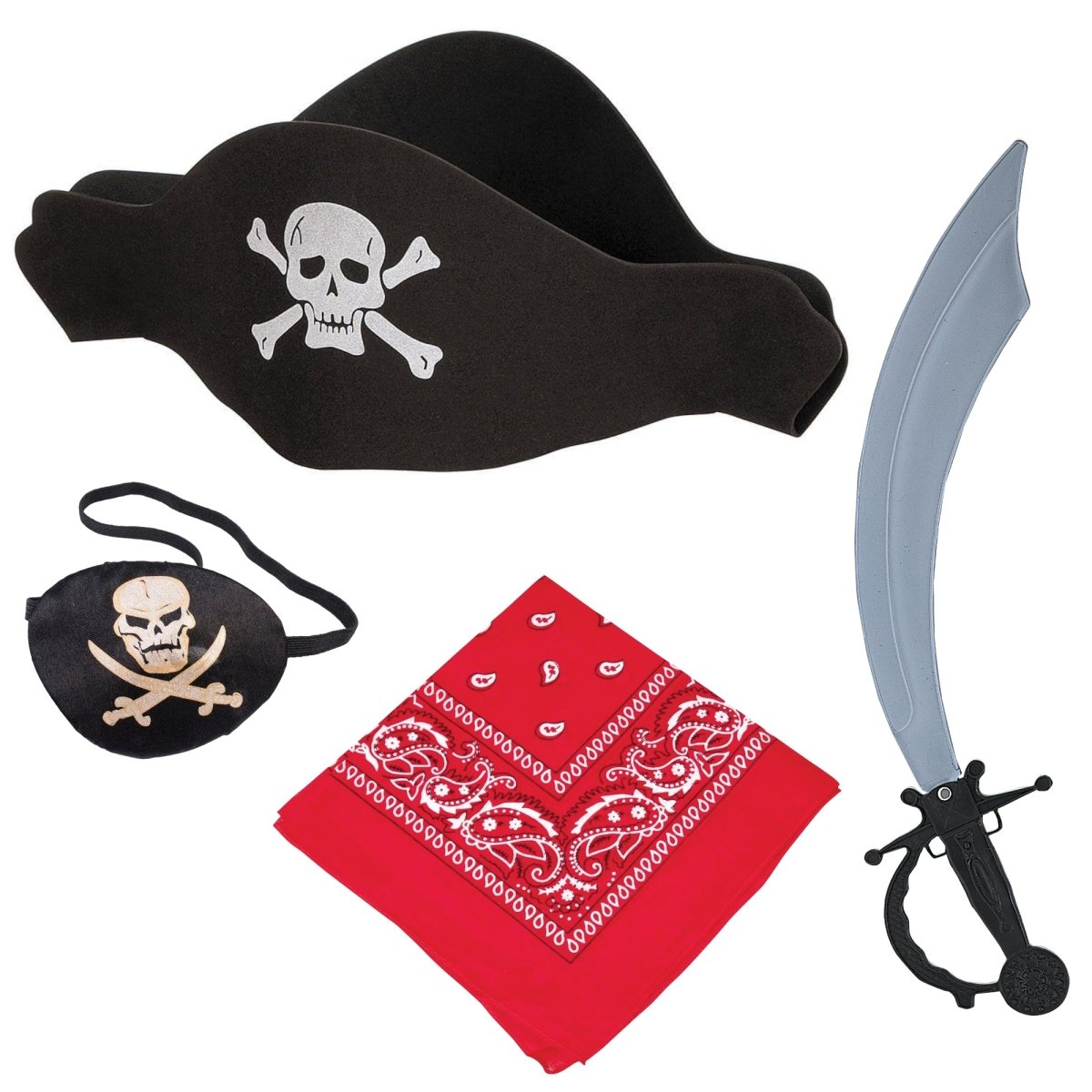 PARTY EXPERT Costume Accessories Pirate Costume Accessory Kit for Kids 763111871