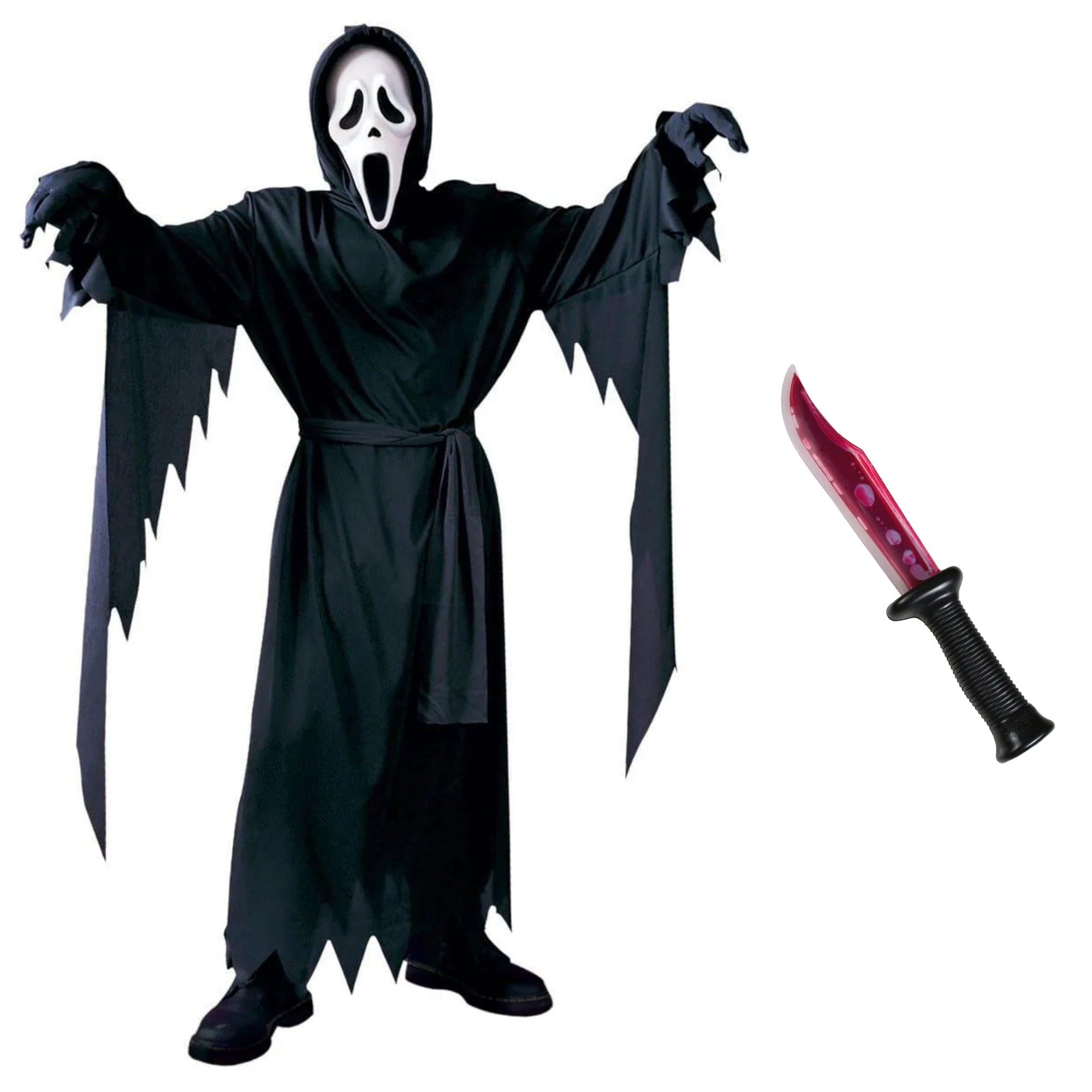 Scream Ghost Face Costume スクリーム コスチューム Unisex 7-14Y Kids/Adults Scream Bleeding Ghost Face