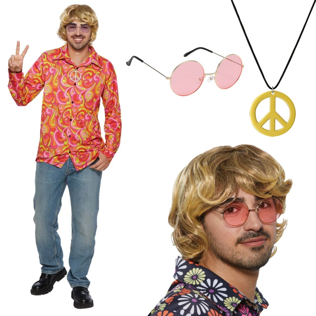 PARTY EXPERT Hippie Costume Kit for Adults 737513515