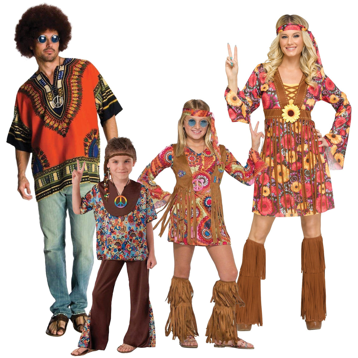 Party Expert Hippie Family Costumes