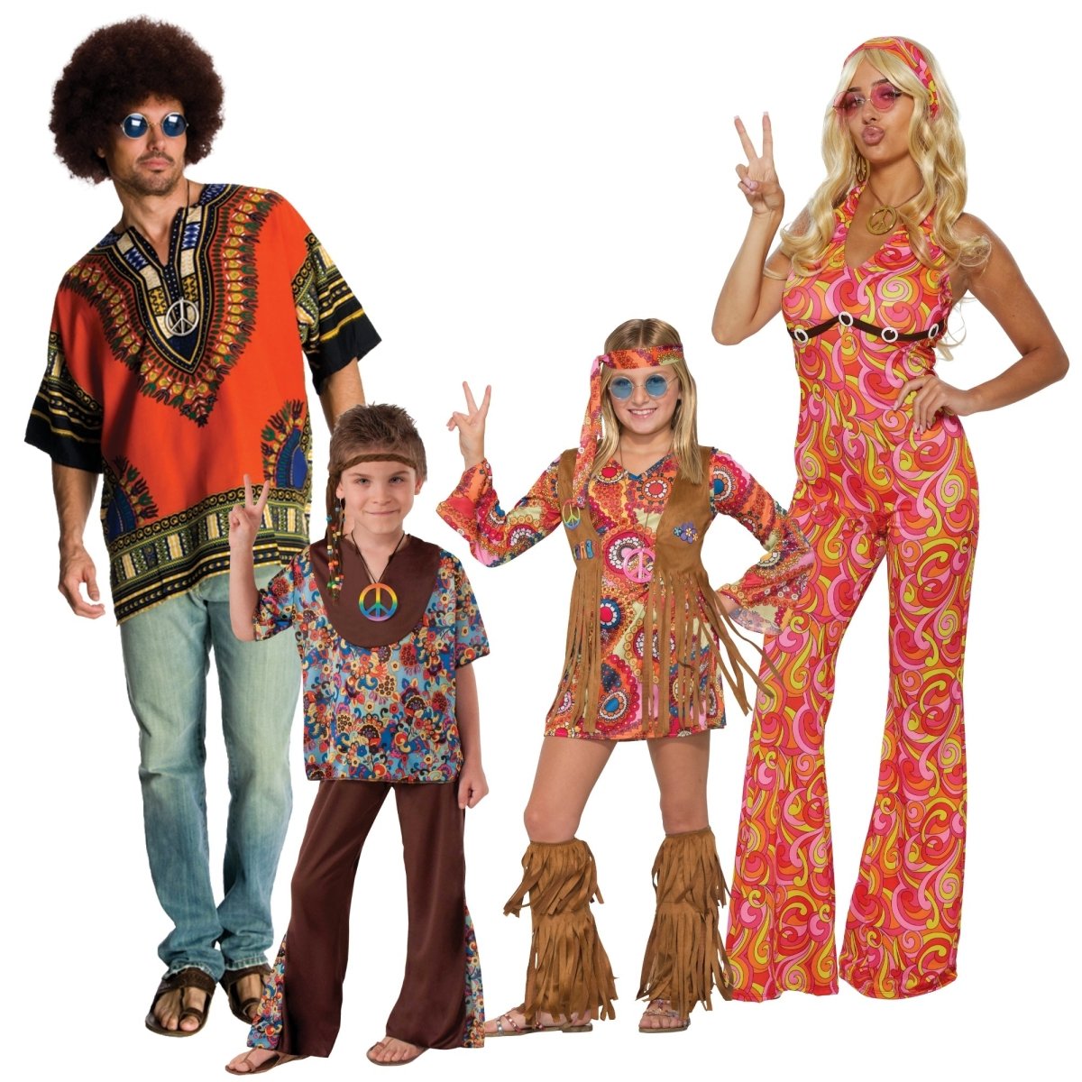 PARTY EXPERT Hippie Family Costumes 715650205