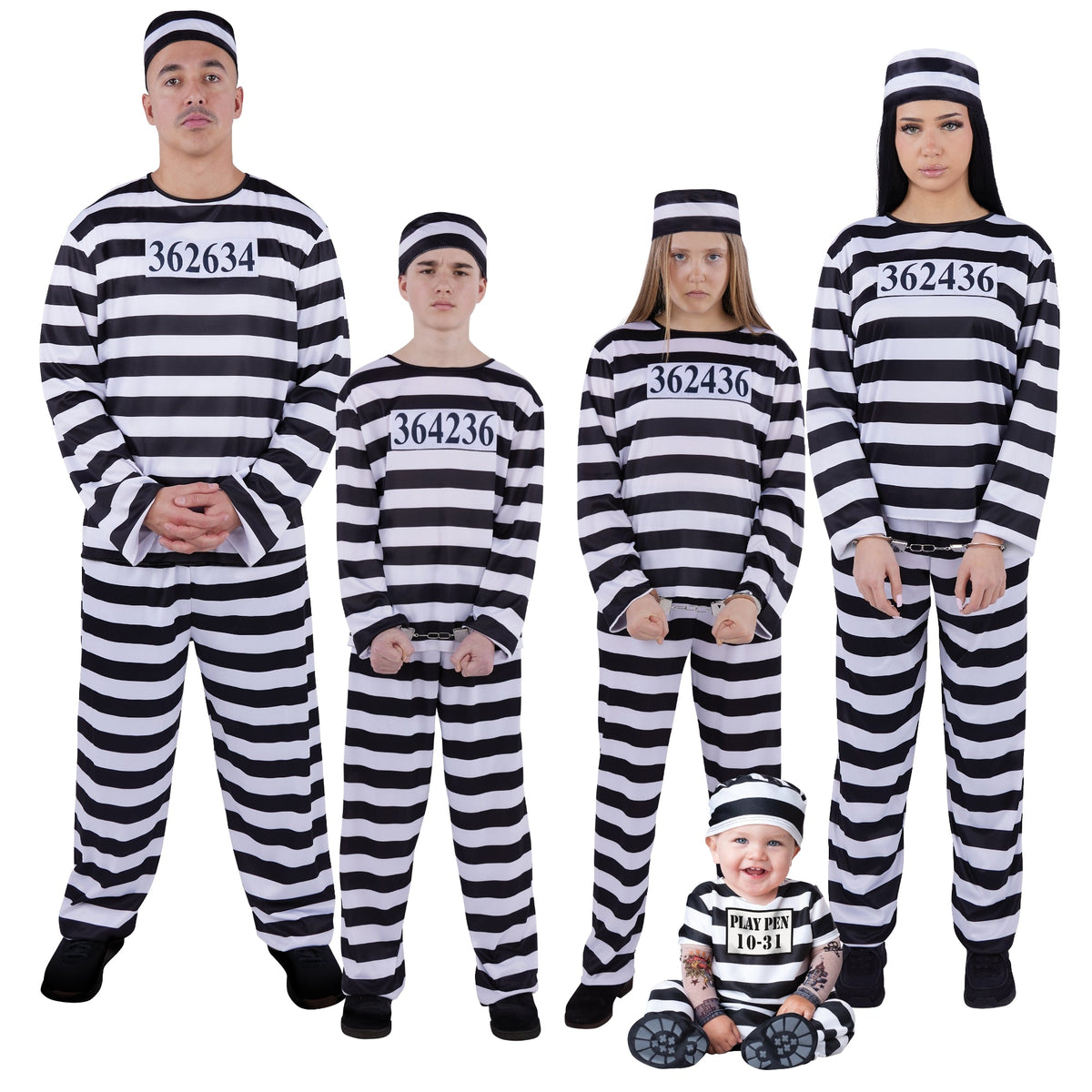 PARTY EXPERT Jailbird Family Costumes 760101884