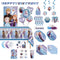 PARTY EXPERT Kids Birthday Disney Frozen Ultimate Birthday Party Supplies Kit, 8 Guests