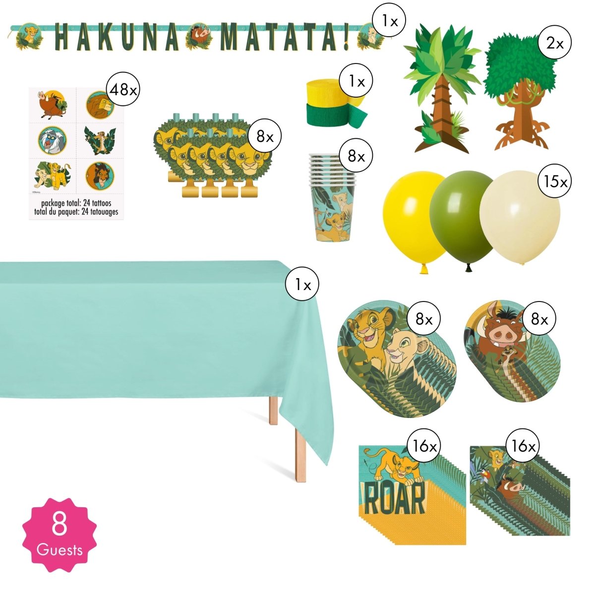 Disney Lion King Standard Birthday Party Supplies Kit Party