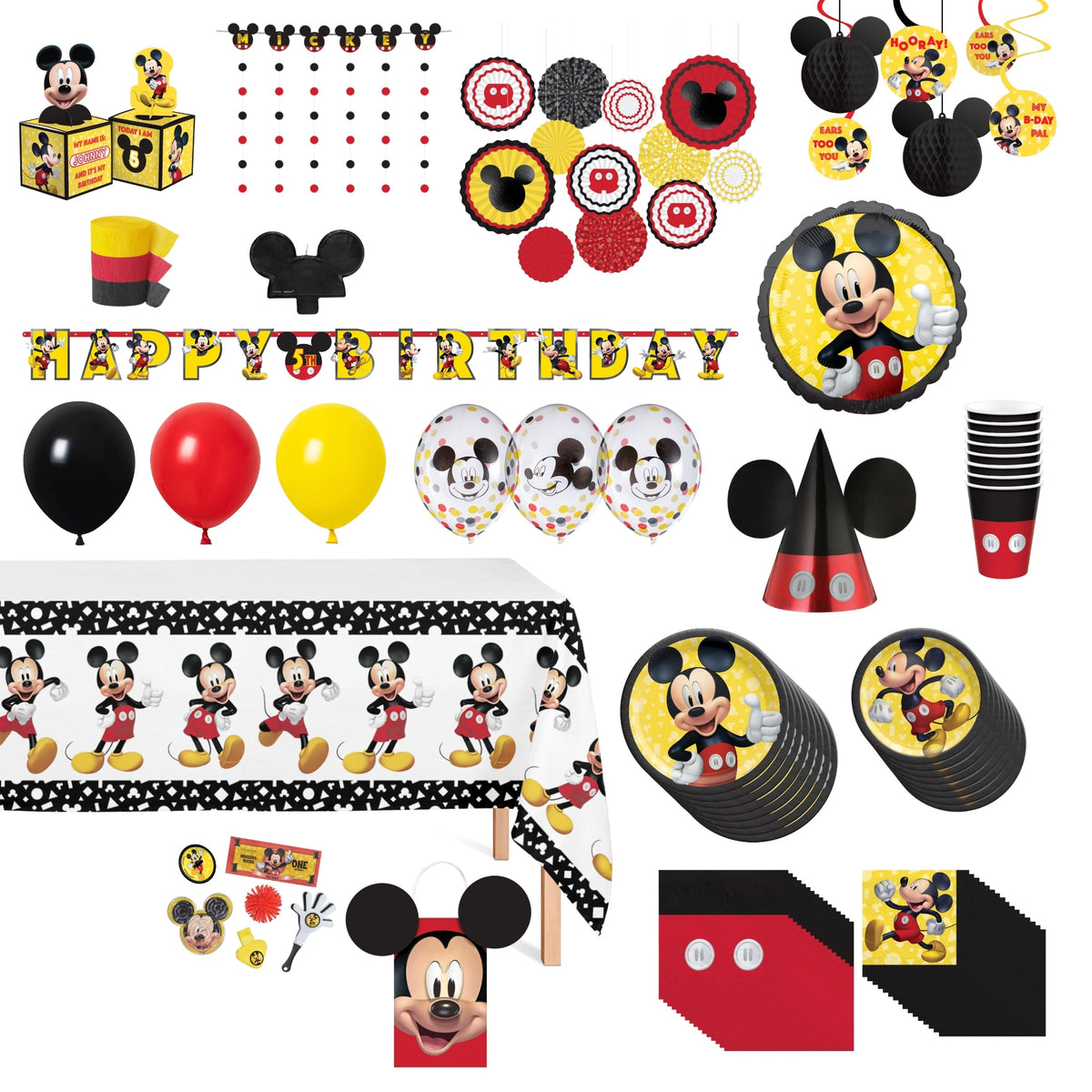 Party Expert Kids Birthday Disney Mickey Mouse Ultimate Birthday Party Supplies Kit