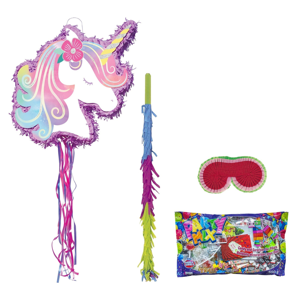 PARTY EXPERT Kids Birthday Enchanted Unicorn Piñata Birthday Party Supplies Kit