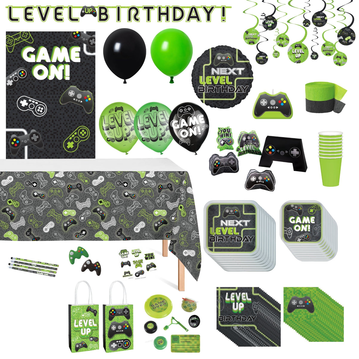 Party Expert Kids Birthday Level Up Ultimate Birthday Party Supplies Kit