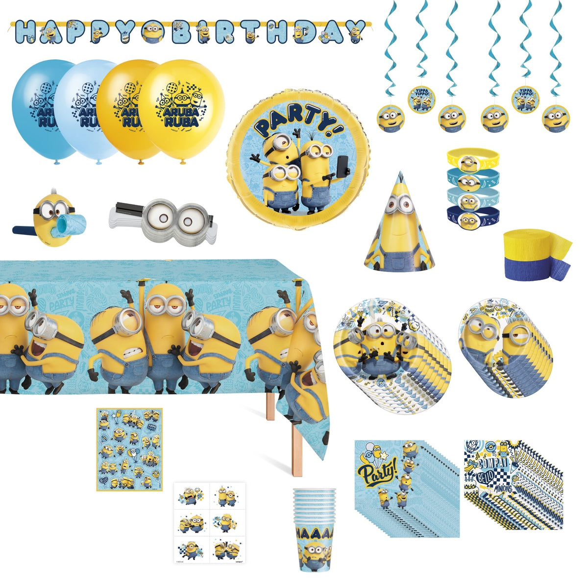 Party Expert Kids Birthday Minions Ultimate Birthday Party Kit