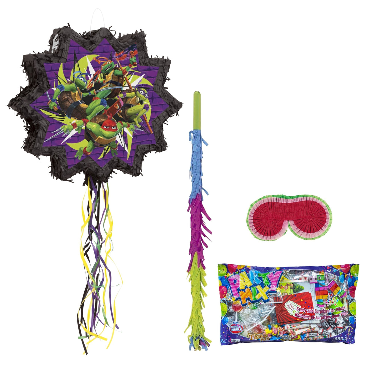 Party Expert Kids Birthday Ninja Turtles Piñata Birthday Party Kit
