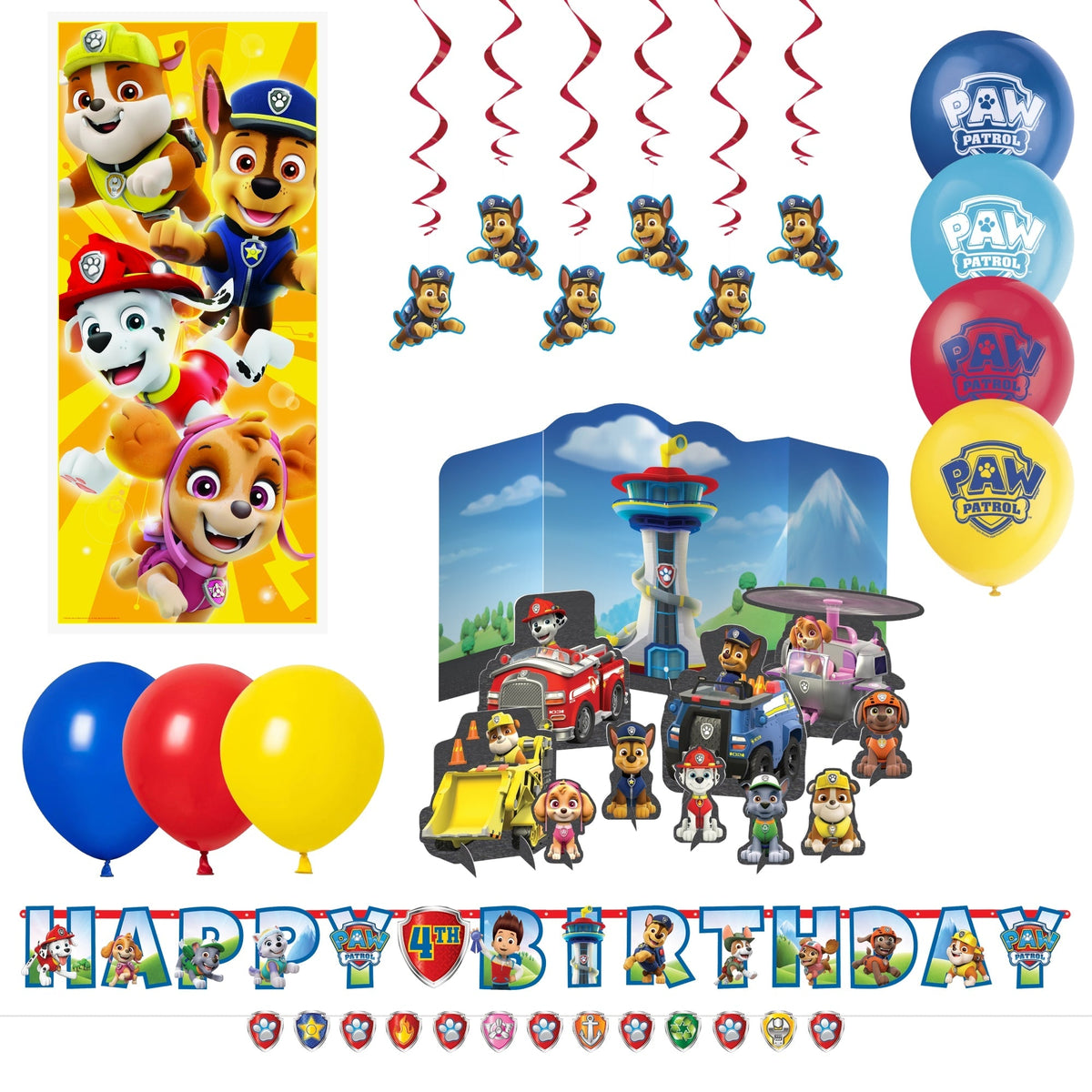 Party Expert Kids Birthday Paw Patrol Basic Decoration Party Supplies Kit