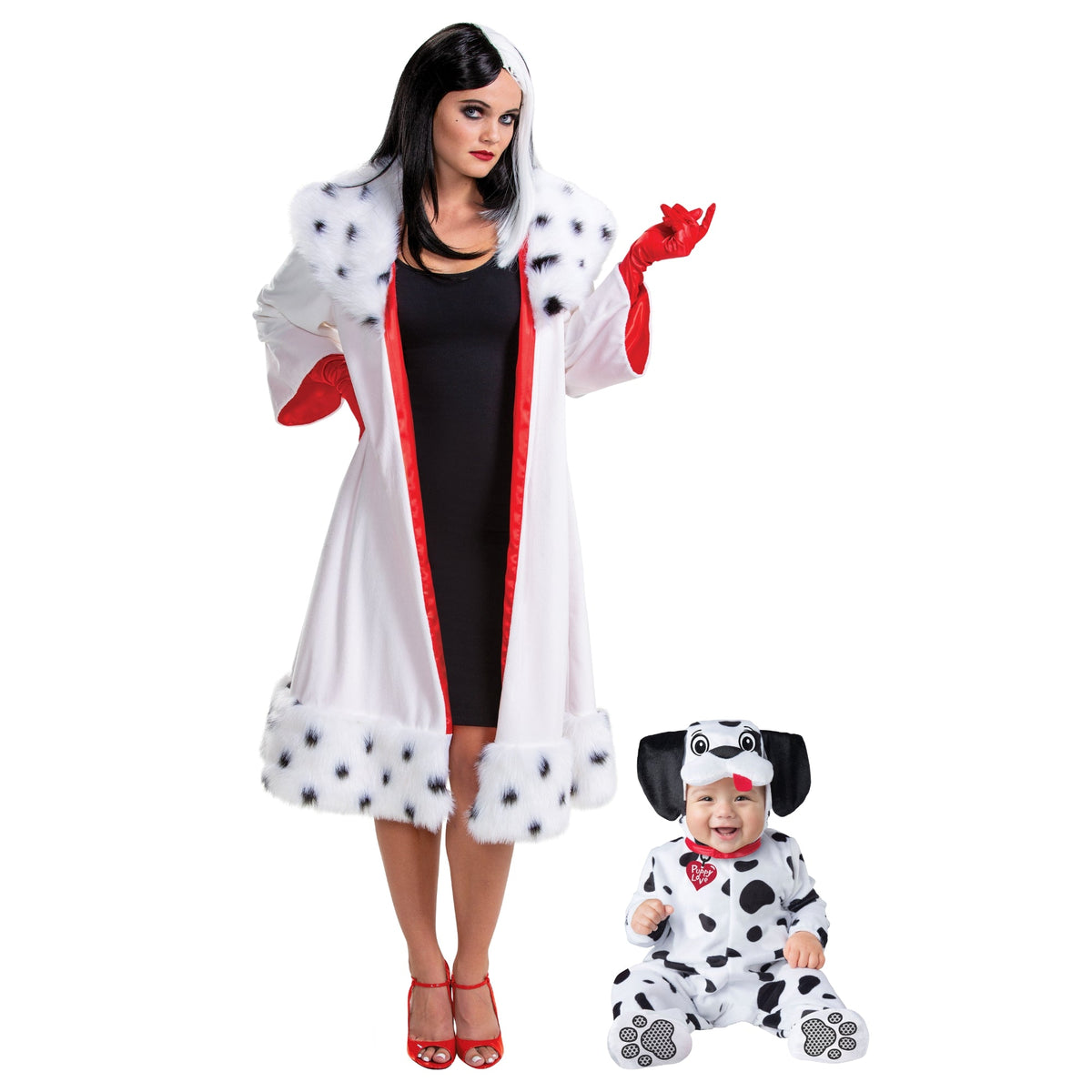 PARTY EXPERT Mommy and Me Cruella and Dalmatian Costumes 715363547