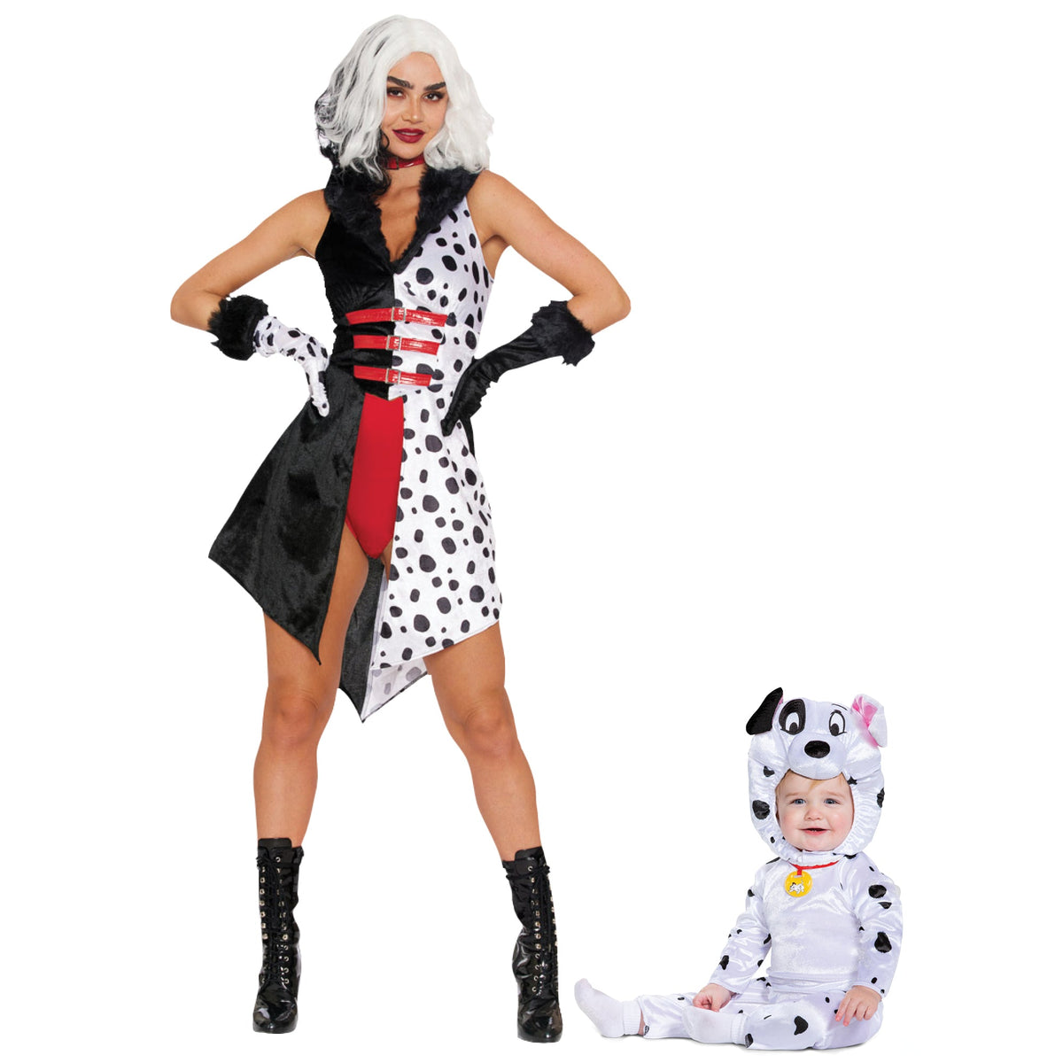 Party Expert Mommy and Me Cruella and Dalmatian Costumes 715363547
