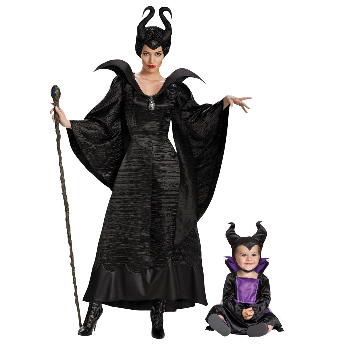 PARTY EXPERT Mommy and Me Maleficient Costumes 761098481