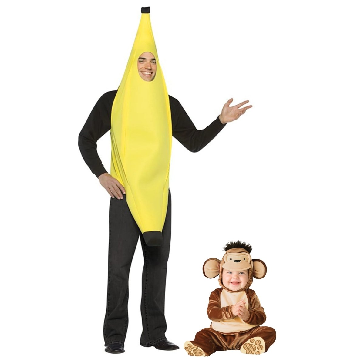 PARTY EXPERT Mommy and Me Monkey and Banana Costumes 761091406