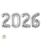Party Expert New Year Silver 2026 New Year Foil Balloons Kit, 34 Inches