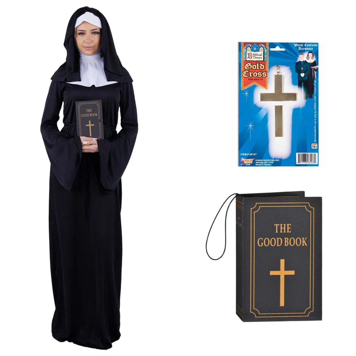 PARTY EXPERT Nun Costume Kit for Adults