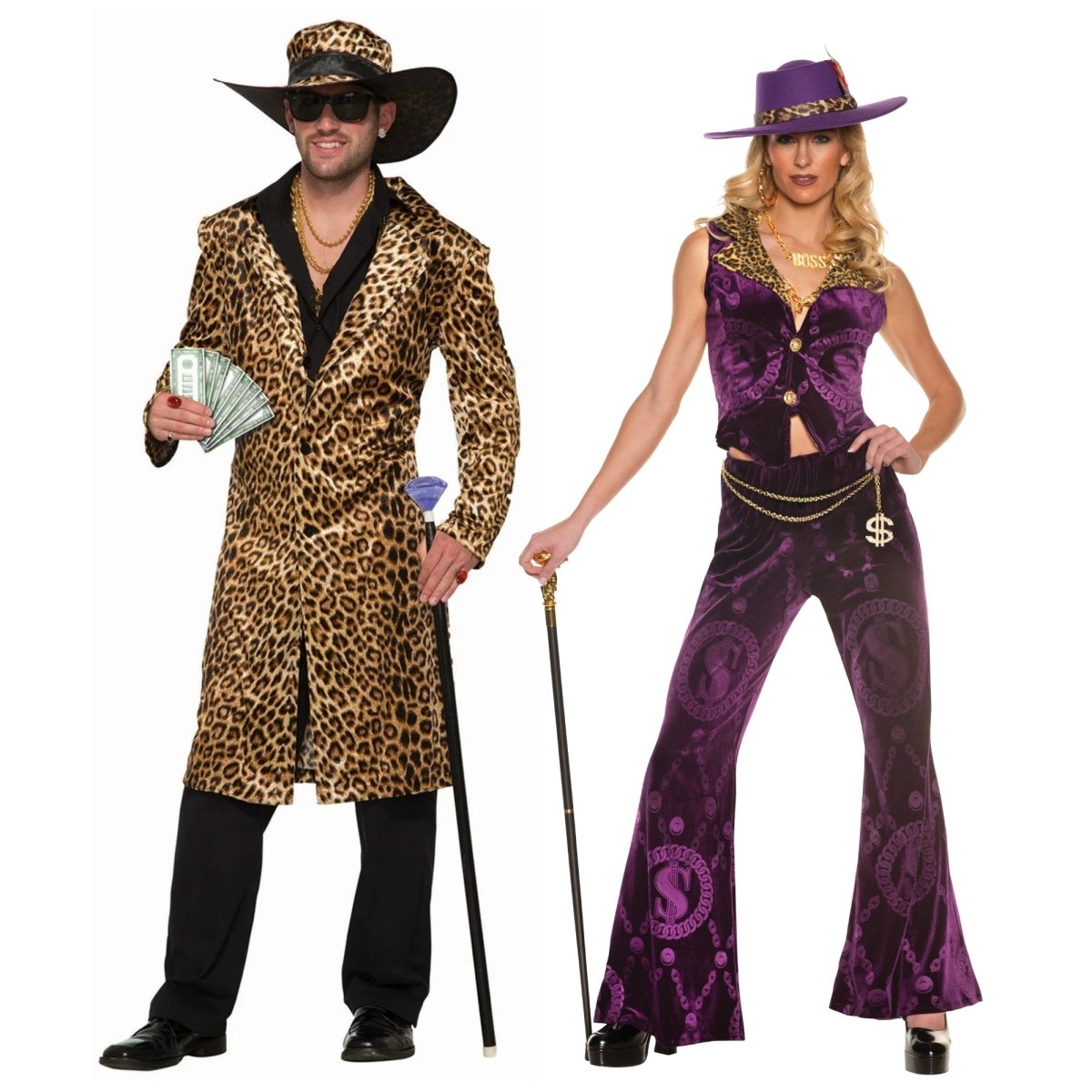 PARTY EXPERT Pimp Couple Costumes 761025545