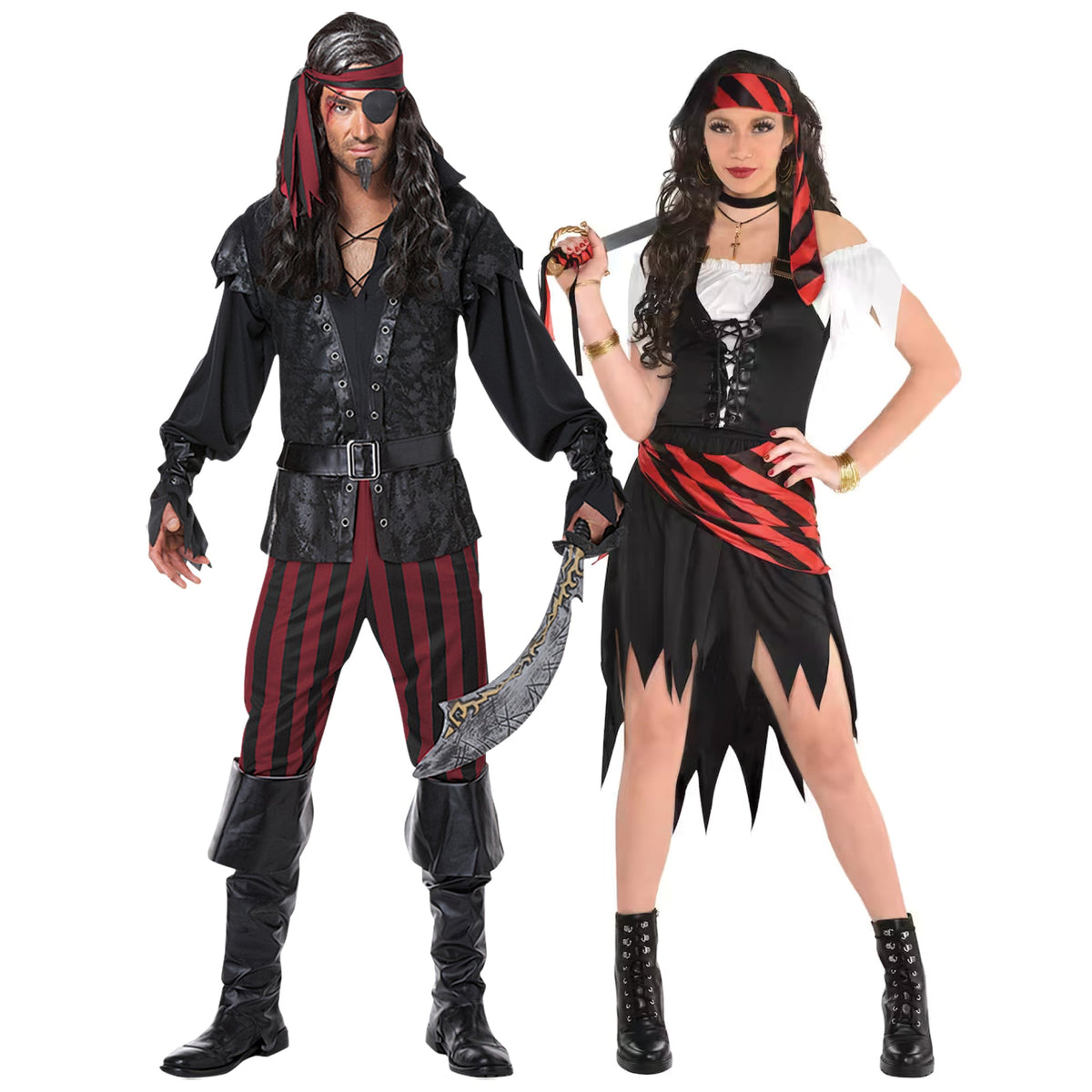 Party Expert Pirate Couple Costumes 715411342