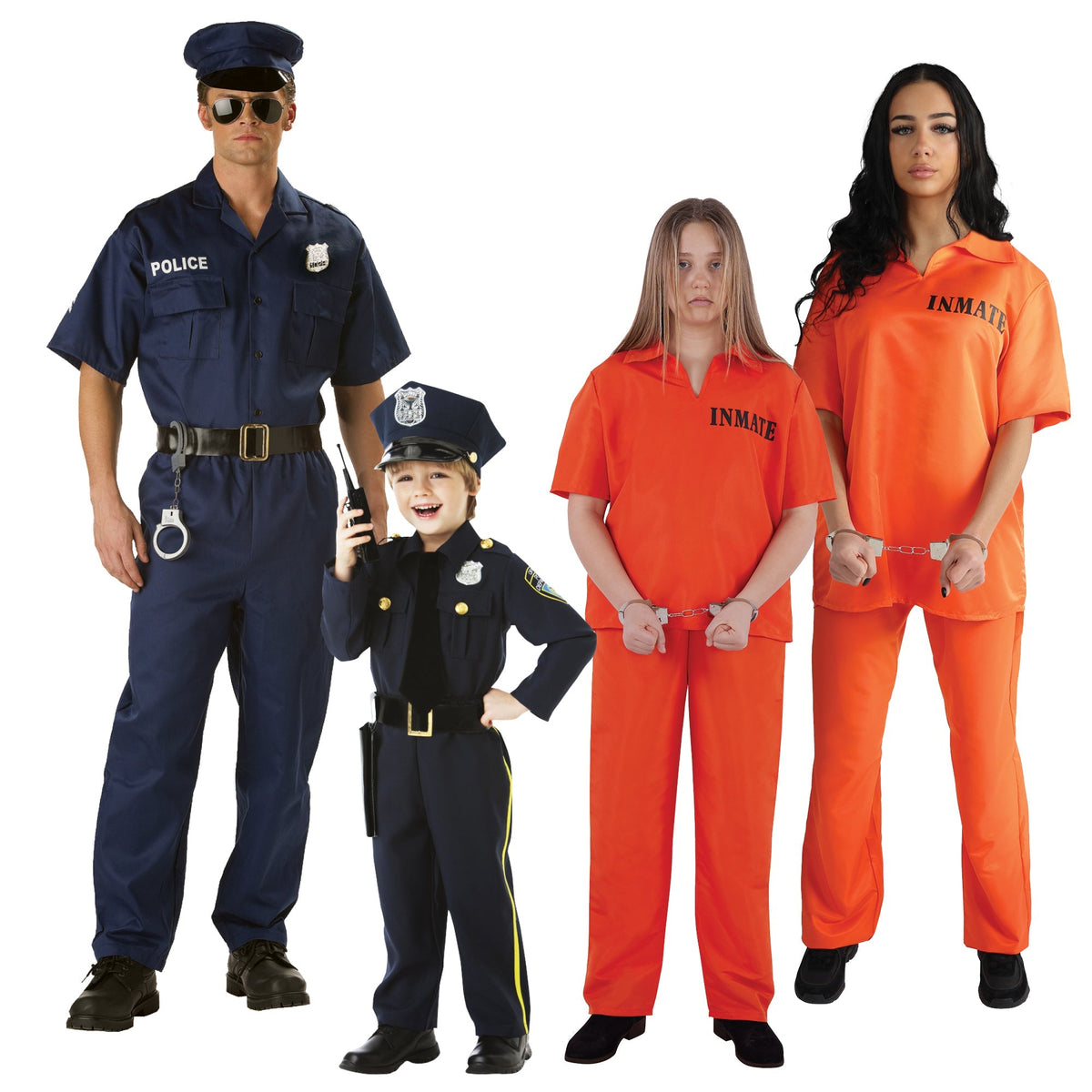 Party Expert Police and Prisoner Family Costumes 715650176