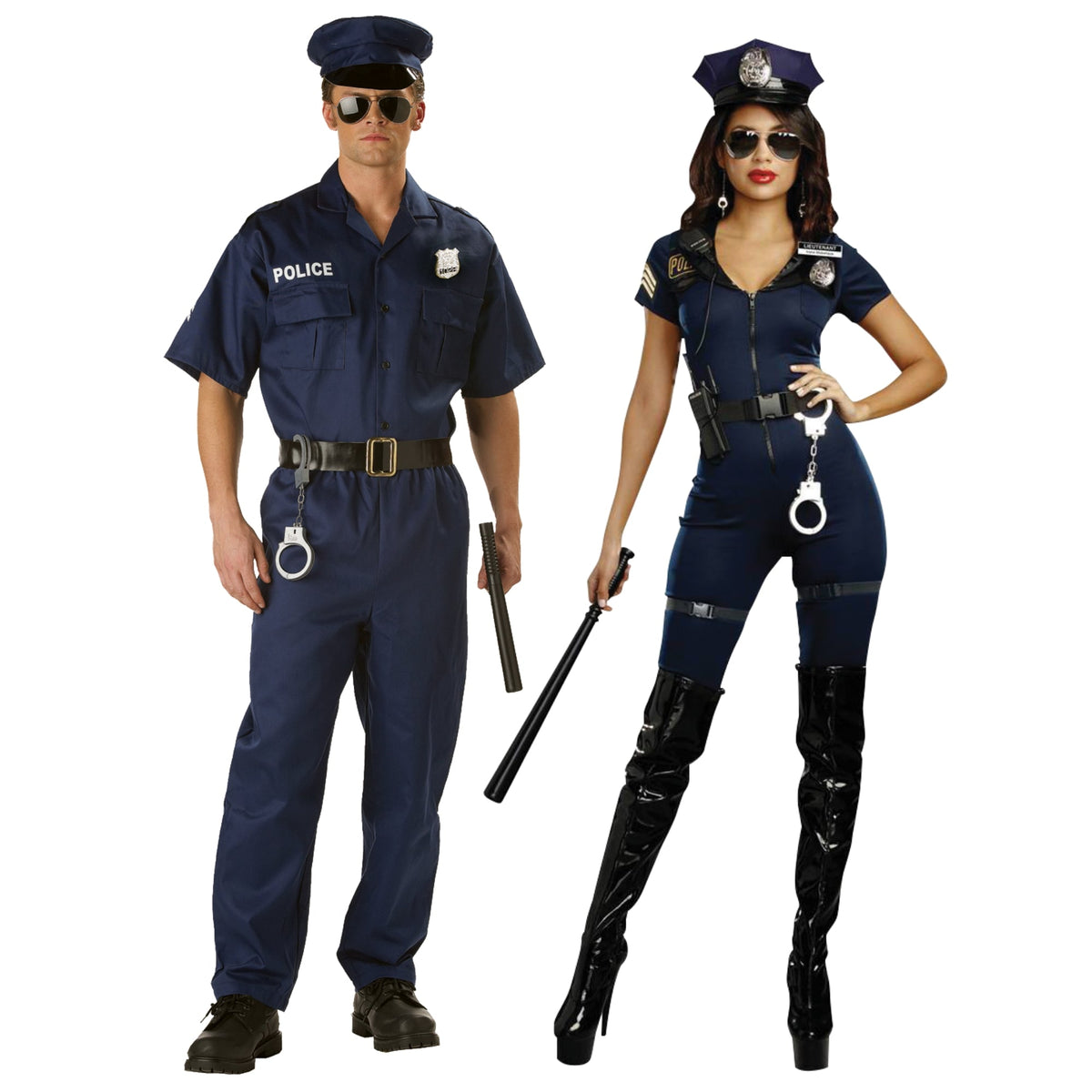 PARTY EXPERT Police Officer Couple Costumes 715406101