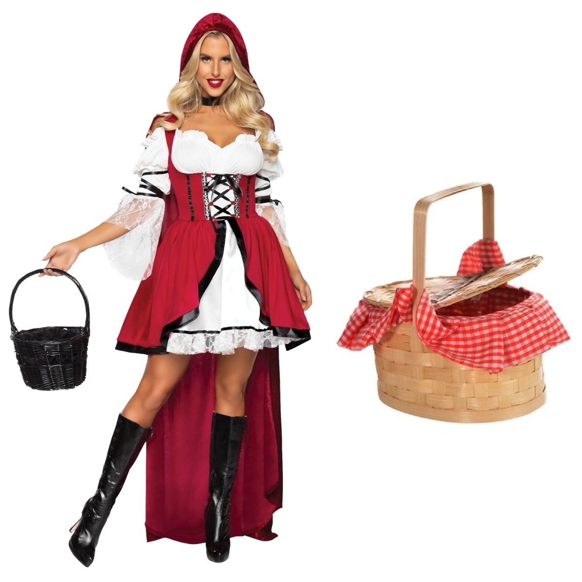 PARTY EXPERT Red Riding Hood Costume Kit for Adults