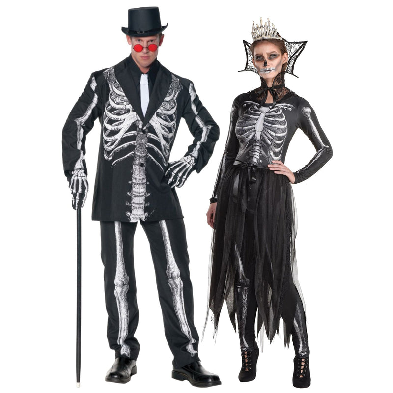 Party Expert Skeleton Couple Costumes