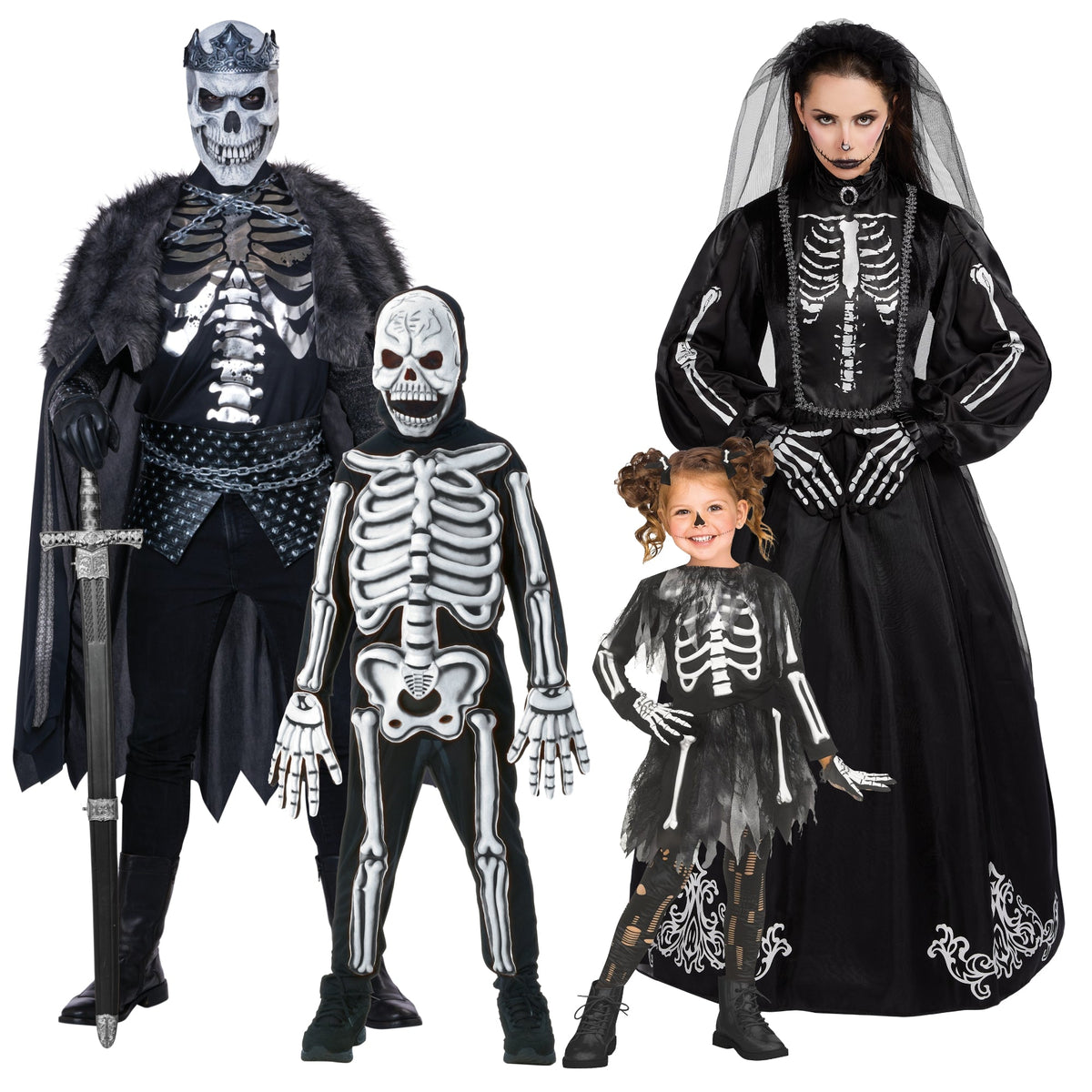 PARTY EXPERT Skeleton Family Costumes 715650430