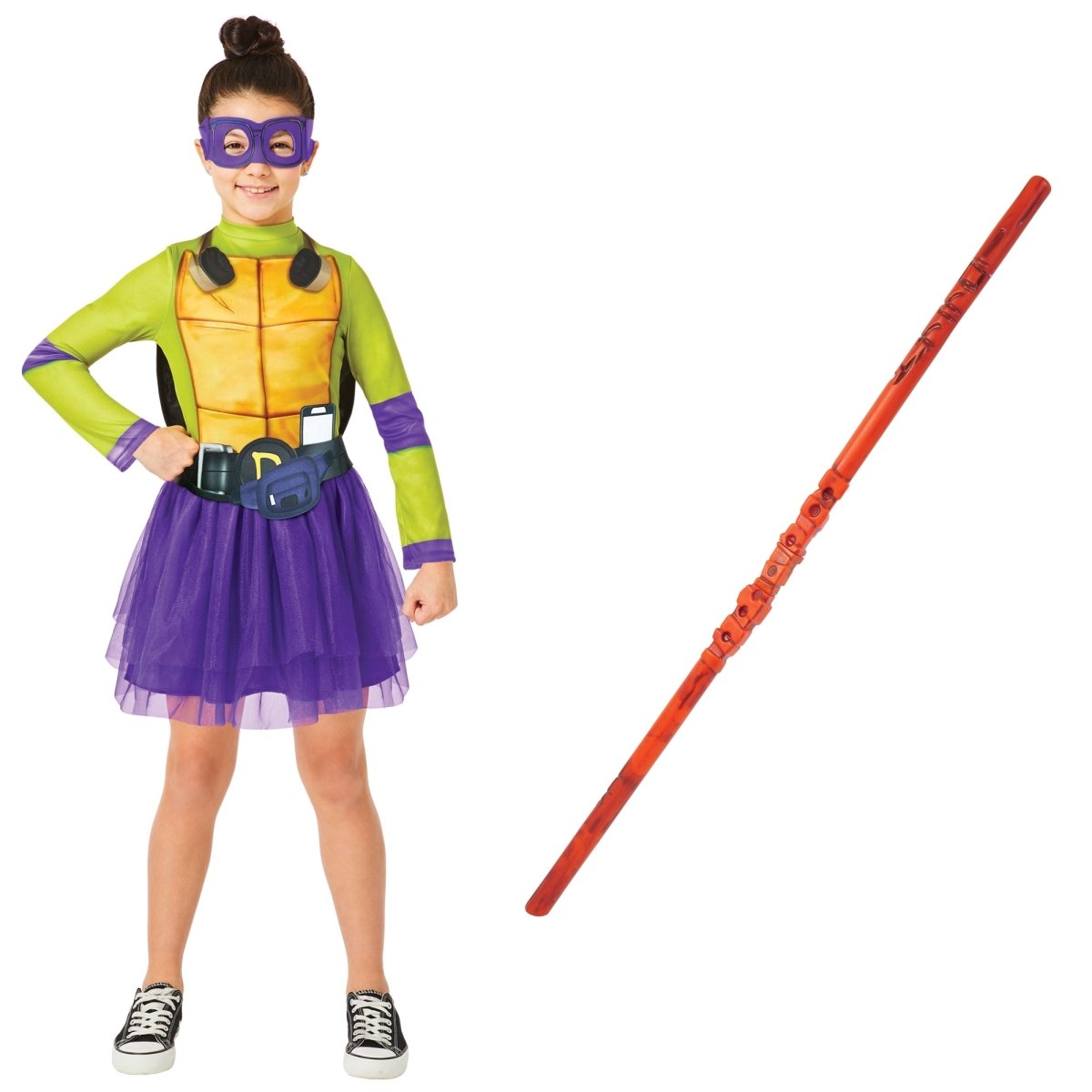 PARTY EXPERT Teenage Mutant Ninja Turtles Donnie Dress Costume Kit for Kids
