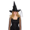 PARTY PLAY LIMITED Costume Accessories Black Witch Hat with Tulle and Feathers for Adults 840482501929