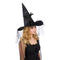 PARTY PLAY LIMITED Costume Accessories Black Witch Hat with Tulle and Feathers for Adults 840482501929