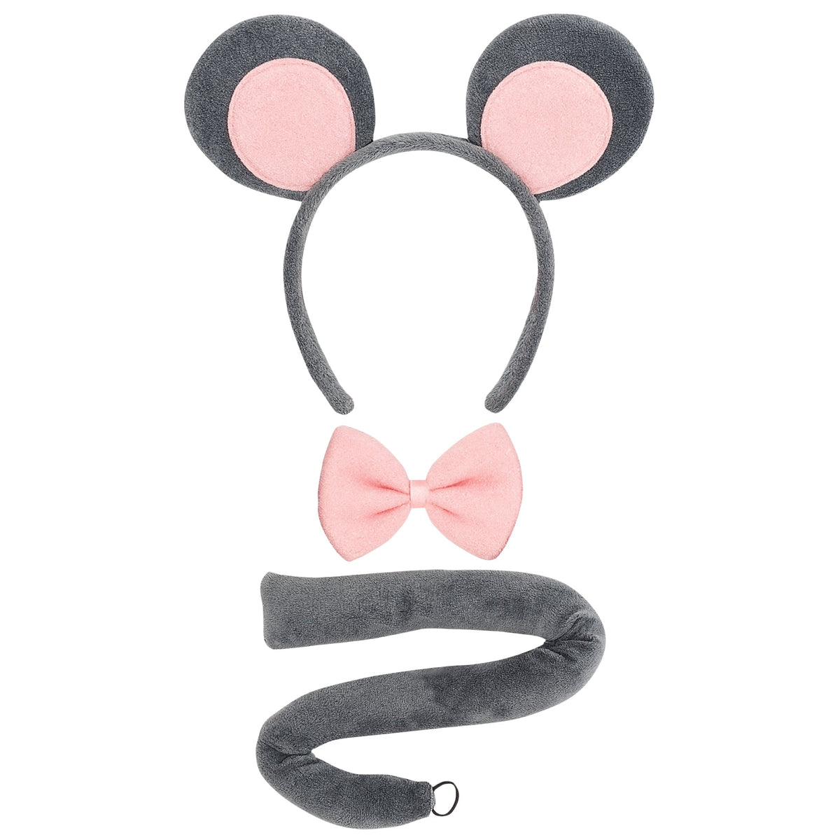 PARTY PLAY LIMITED Costume Accessories Grey Mouse Accessory Kit for Adults 850023088765