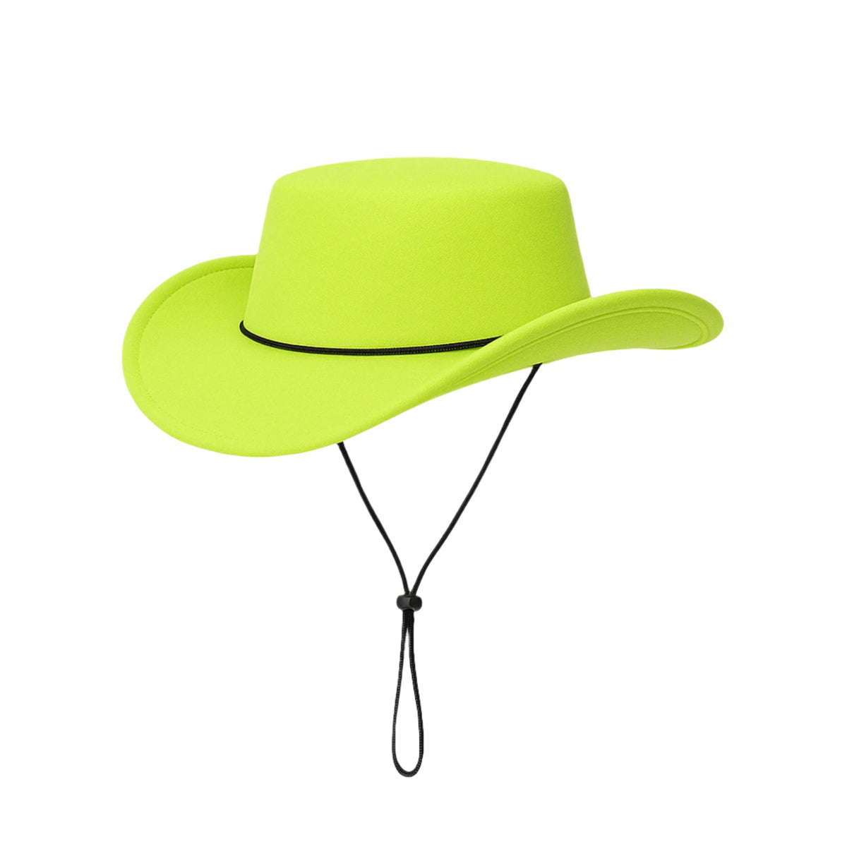 PARTY PLAY LIMITED Costume Accessories Neon Green Cowboy Hat for Adults 850023088796