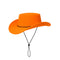 PARTY PLAY LIMITED Costume Accessories Neon Orange Cowboy Hat for Adults 850023088789