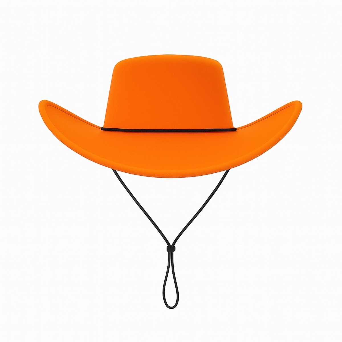 Neon Orange Cowboy Hat for Adults Party Expert