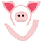 PARTY PLAY LIMITED Costume Accessories Pig Accessory Kit for Adults 840482501981