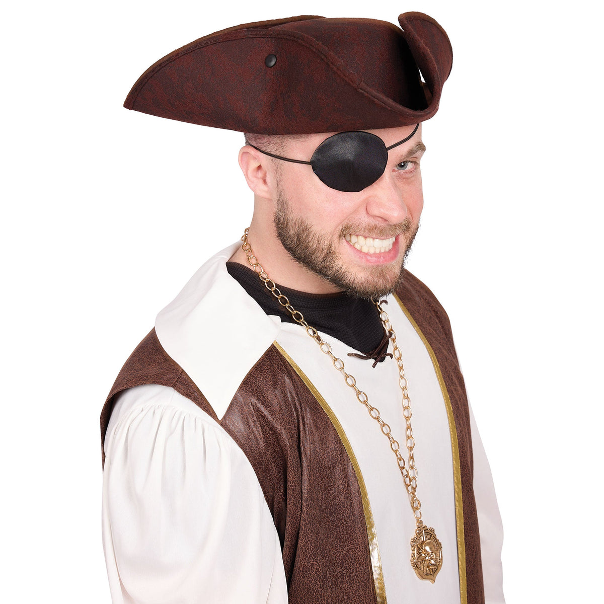 PARTY PLAY LIMITED Costume Accessories Pirate Classic Tricorn Hat for Adults 850023088826