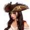 PARTY PLAY LIMITED Costume Accessories Pirate Tricorn Hat with Lace for Adults 850023088833