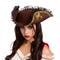 PARTY PLAY LIMITED Costume Accessories Pirate Tricorn Hat with Lace for Adults 850023088833