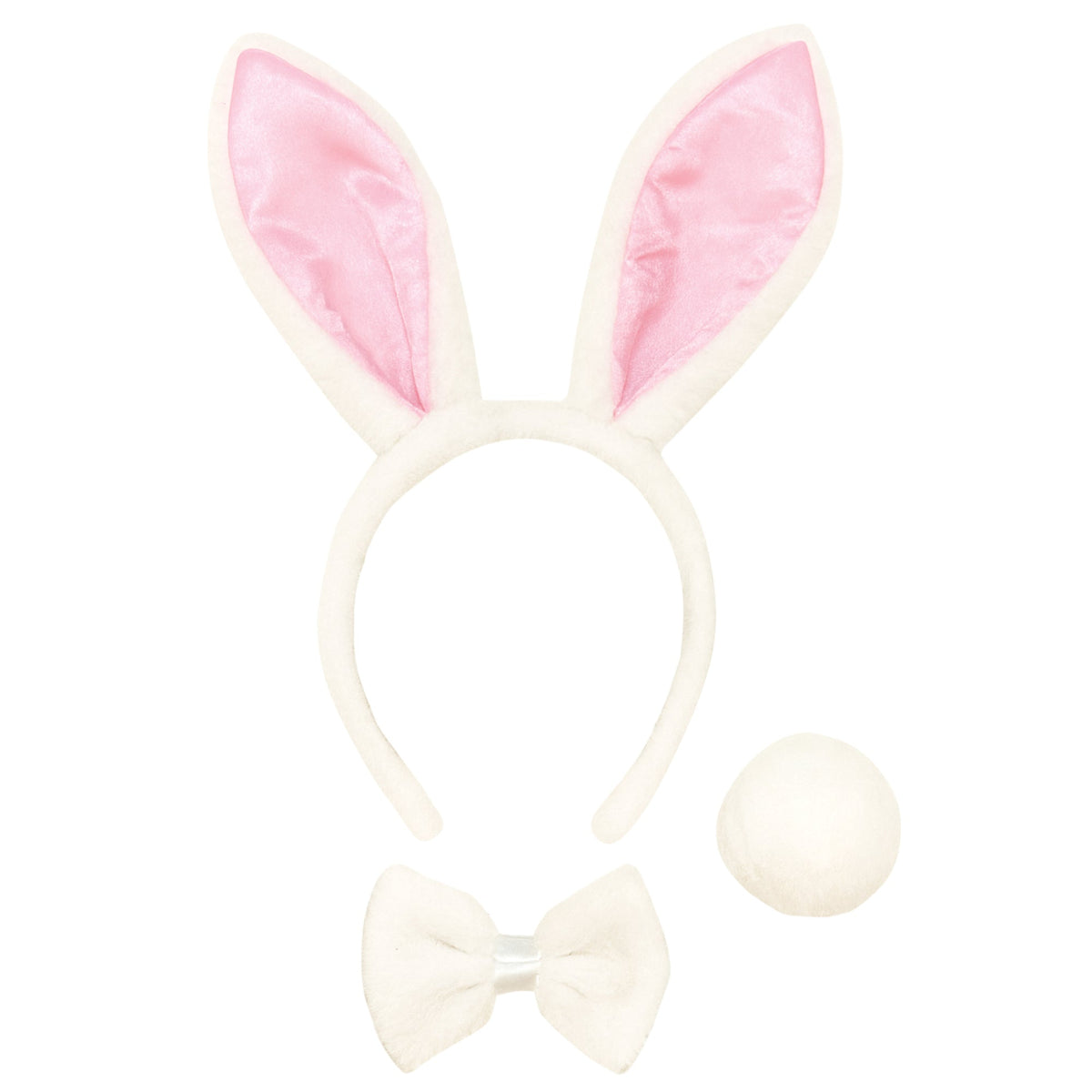 PARTY PLAY LIMITED Costume Accessories White Rabbit Accessory Kit for Adults 840482501950