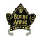 PARTY TIME MFG New Year "Bonne Année" Black Glittered Tiara, 1 Count 010372106187