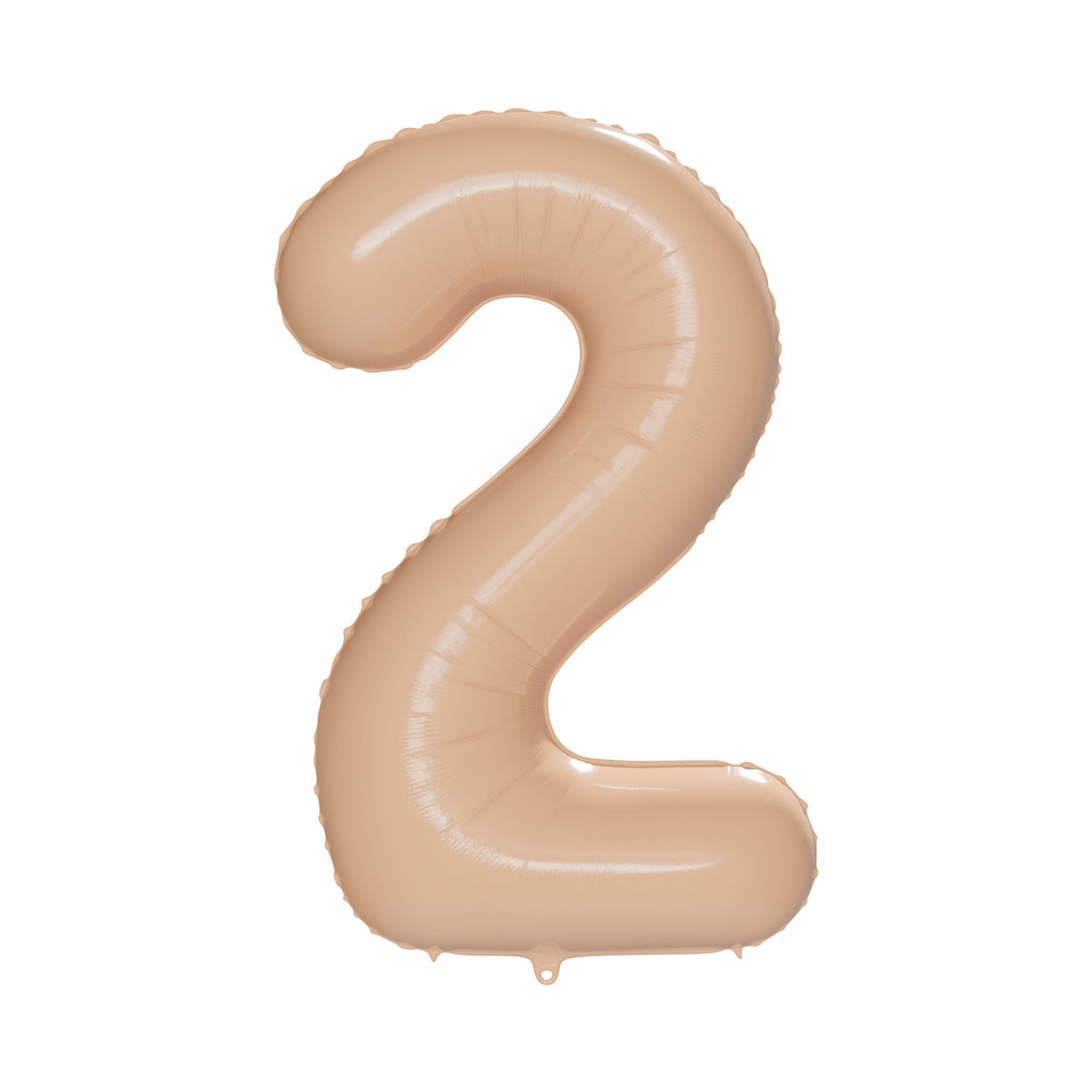 PARTYGRAM Balloons Blush Nude Number 2 Foil Balloon, Creamy Beige Matte Finish, Cappuccino, 34 Inches 810077658369