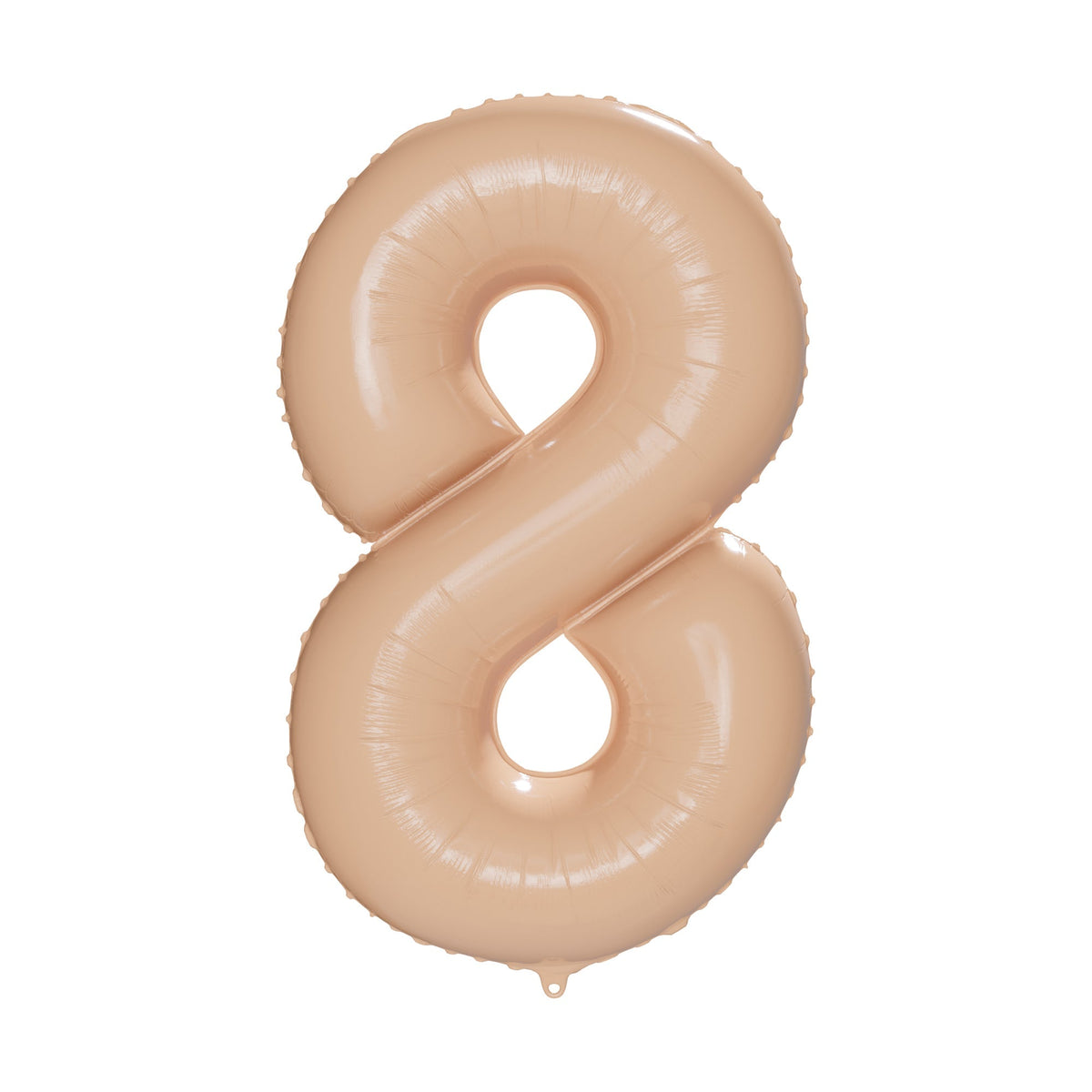 PARTYGRAM Balloons Blush Nude Number 8 Foil Balloon, Creamy Beige Matte Finish, Cappuccino, 34 Inches 810077658420