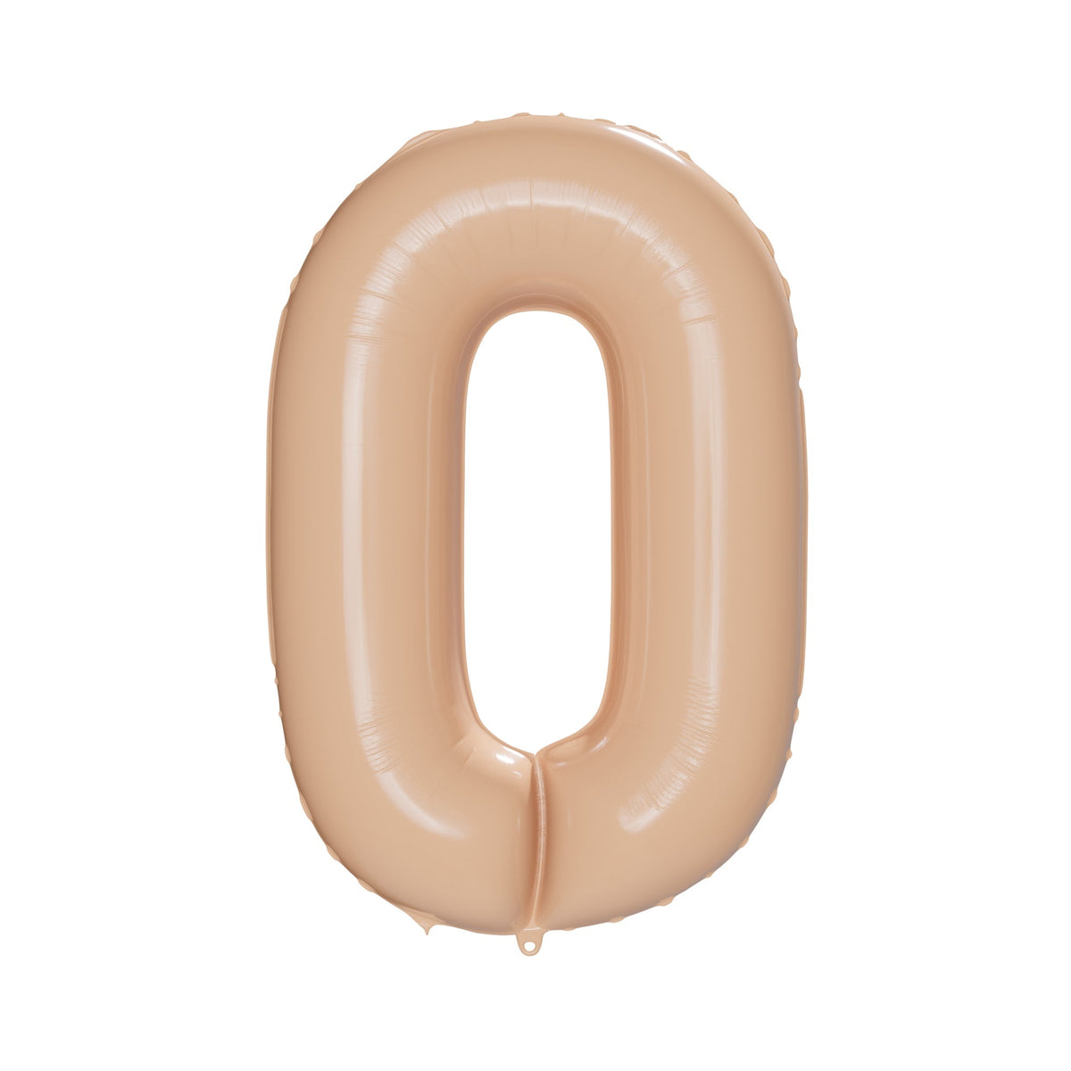 PARTYGRAM Balloons Cappuccino Number 0 Foil Balloon, Creamy Beige Matte Finish, 34 Inches, 1 Count 810077658345